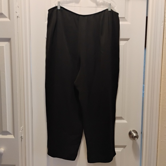 Eileen Fisher Silk Georgette Crepe Wide-Leg Pant Ankle Length Easy Fit Size 3XL - Picture 5 of 8